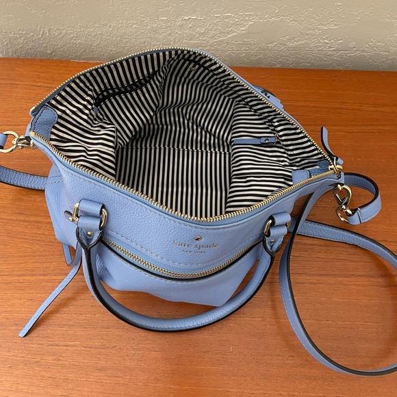 Kate Spade Cobble Hill Small Gina Top Handle Pebbled Blue Leather Gold hardware - Picture 6 of 9